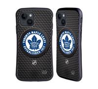 Head Case Designs Officially Licensed NHL Puck Texture Toronto Maple Leafs Hybrid Case Compatible With Apple iPhone 15