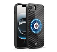 Head Case Designs Officially Licensed NHL Puck Texture Winnipeg Jets Gel Armour Case [Military Grade Protection] Compatible With Apple iPhone 16e / iPhone 17e