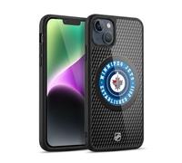 Head Case Designs Officially Licensed NHL Puck Texture Winnipeg Jets Gel Armour Case [Military Grade Protection] Compatible With Apple iPhone 14 Plus