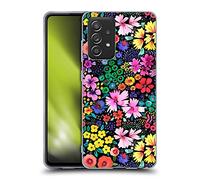 Head Case Designs Officially Licensed Ninola Artful Little Black Floral Patterns Gel Case [Military Grade Protection] Compatible With Galaxy A52 / A52s / 5G (2021)