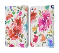 Head Case Designs Officially Licensed Ninola Beautiful Summer Watercolor Artistic Flowers Leather Wallet Case Compatible With Apple iPad Air 13 2024/2025