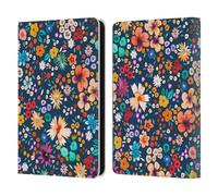 Head Case Designs Officially Licensed Ninola Blue Floral Colourful Prints Leather Wallet Case Compatible With Amazon Kindle 11th Gen 6in 2022