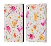 Head Case Designs Officially Licensed Ninola Buttercups Roses Coral Pastel Beautiful Floral Leather Wallet Case Compatible With Apple iPad mini (2021/2024)