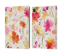 Head Case Designs Officially Licensed Ninola Cosmos Wildflowers Yellow Pastel Beautiful Floral Leather Wallet Case Compatible With Apple iPad Pro 12.9 2020/2021/2022