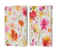 Head Case Designs Officially Licensed Ninola Cosmos Wildflowers Yellow Pastel Beautiful Floral Leather Wallet Case Compatible With Apple iPad Air 13 2024/2025