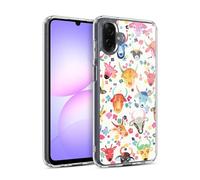 Head Case Designs Officially Licensed Ninola Cute Ox Farm Watercolor Patterns Gel Case [Military Grade Protection] Compatible With Samsung Galaxy A07 4G