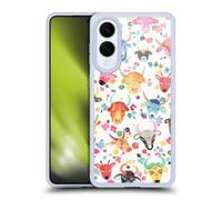 Head Case Designs Officially Licensed Ninola Cute Ox Farm Watercolor Patterns Gel Case [Military Grade Protection] Compatible With Samsung Galaxy S25 Edge