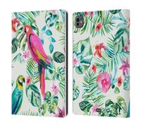 Head Case Designs Officially Licensed Ninola Floral Tropical Parrots 2025-26 Design Collection Leather Wallet Case Compatible With Apple iPad Pro 11 M4/M5 2024/2025