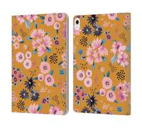 Head Case Designs Officially Licensed Ninola Flowers Mustard Floral 2 Leather Wallet Case Compatible With Apple iPad Air 13 2024/2025