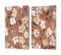 Head Case Designs Officially Licensed Ninola Fresh Fall Flowers Copper Nature Bold Leather Wallet Case Compatible With Apple iPad Air 13 2024/2025