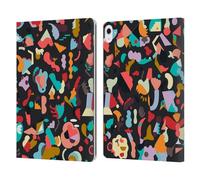 Head Case Designs Officially Licensed Ninola Imaginary Geo Animals Black Patterns Leather Wallet Case Compatible With Apple iPad Air 13 2024/2025