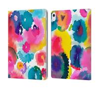 Head Case Designs Officially Licensed Ninola Ink Floral Pink Watercolor Artistic Flowers Leather Wallet Case Compatible With Apple iPad Air 13 2024/2025