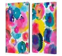 Head Case Designs Officially Licensed Ninola Ink Floral Pink Watercolor Artistic Flowers Leather Wallet Case Compatible With Amazon Fire Max 11 2023