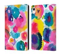 Head Case Designs Officially Licensed Ninola Ink Floral Pink Watercolor Artistic Flowers Leather Wallet Case Compatible With Apple iPad mini (2021/2024)