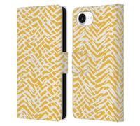 Head Case Designs Officially Licensed Ninola Leopard Marks Mustard Patterns 4 Leather Wallet Case Compatible With Apple iPhone 16e