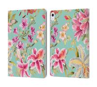 Head Case Designs Officially Licensed Ninola Liliums Pink Aqua Pastel Beautiful Floral Leather Wallet Case Compatible With Apple iPad Air 13 2024/2025