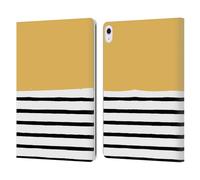 Head Case Designs Officially Licensed Ninola Memphis Mustard Stripes Leather Wallet Case Compatible With Apple iPad Air 13 2024/2025