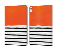Head Case Designs Officially Licensed Ninola Memphis Orange Stripes Leather Wallet Case Compatible With Apple iPad Air 13 2024/2025