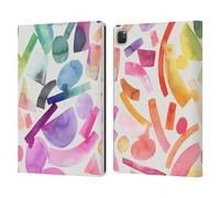 Head Case Designs Officially Licensed Ninola Modern Geometric Shapes Colorful Geometric Leather Wallet Case Compatible With Apple iPad Pro 12.9 2020/2021/2022