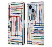 Head Case Designs Officially Licensed Ninola Modern Scandi Stripes 2025-26 Pattern Collection Leather Wallet Case Compatible With Apple iPhone 14 Plus