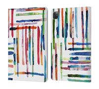 Head Case Designs Officially Licensed Ninola Modern Scandi Stripes 2025-26 Pattern Collection Leather Wallet Case Compatible With Apple iPad Pro 11 2020/2021 / 2022