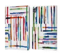Head Case Designs Officially Licensed Ninola Modern Scandi Stripes 2025-26 Pattern Collection Leather Wallet Case Compatible With Apple iPad Pro 13 M4/M5 2024/2025