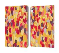 Head Case Designs Officially Licensed Ninola Overlapped Hearts Summer Vibrant Patterns Leather Wallet Case Compatible With Apple iPad Air 13 2024/2025