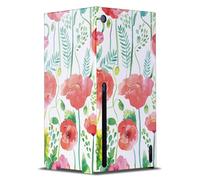 Head Case Designs Officially Licensed Ninola Red Flower Art Mix Game Console Wrap Case Cover Compatible With Xbox Series X
