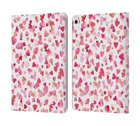 Head Case Designs Officially Licensed Ninola Red Hearts Mix Patterns Leather Wallet Case Compatible With Apple iPad Air 13 2024/2025