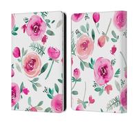 Head Case Designs Officially Licensed Ninola Sweet Summer Floral Roses Pink 2025-26 Pattern Collection Leather Wallet Case Compatible With Amazon Kindle Paperwhite 6