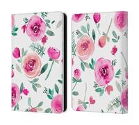 Head Case Designs Officially Licensed Ninola Sweet Summer Floral Roses Pink 2025-26 Pattern Collection Leather Wallet Case Compatible With Amazon Kindle 11th Gen (2024)