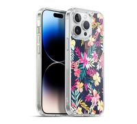 Head Case Designs Officially Licensed Ninola Tropical Pink Flowers Navy 2025-26 Design Collection Gel Case [Military Grade] Compatible with Apple iPhone 13 Pro Max and Compatible with MagSafe