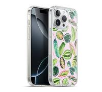 Head Case Designs Officially Licensed Ninola Tropical Plants Leaves Green Pink 2025-26 Design Collection Gel Case [Military Grade] Compatible with Apple iPhone 16 Pro Max and Compatible with MagSafe