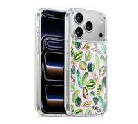 Head Case Designs Officially Licensed Ninola Tropical Plants Leaves Green Pink 2025-26 Design Collection Gel Case [Military Grade] Compatible with Apple iPhone 17 Pro and Compatible with MagSafe