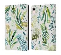 Head Case Designs Officially Licensed Ninola Tuscany Green Leaves Botanical Patterns Leather Wallet Case Compatible With Apple iPad mini (2021/2024)