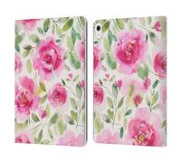 Head Case Designs Officially Licensed Ninola Watercolor Roses Fresh Pastel Beautiful Floral Leather Wallet Case Compatible With Apple iPad Air 13 2024/2025
