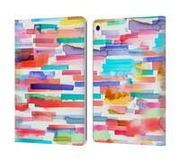 Head Case Designs Officially Licensed Ninola Watercolor Stripes Colorful Abstract Leather Wallet Case Compatible With Apple iPad Air 13 2024/2025