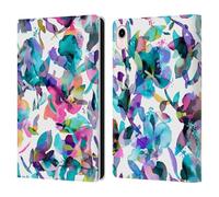 Head Case Designs Officially Licensed Ninola Watery Hibiscus Botanical Patterns Leather Wallet Case Compatible With Apple iPad mini (2021/2024)