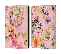 Head Case Designs Officially Licensed Ninola Wild Grasses Pink Flower Patterns Leather Wallet Case Compatible With Amazon Kindle 11th Gen (2024)