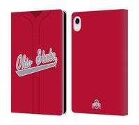 Head Case Designs Officially Licensed Ohio State University Baseball Away Jersey Leather Wallet Case Compatible With Apple iPad mini (2021/2024)