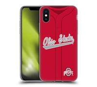 Head Case Designs Officially Licensed Ohio State University Baseball Away Jersey Soft Gel Case [Military Grade Protection] Compatible With Apple iPhone X/iPhone XS