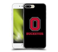 Head Case Designs Officially Licensed Ohio State University Black Logo Soft Gel Case [Military Grade Protection] Compatible With Apple iPhone 7 Plus/iPhone 8 Plus