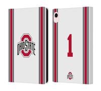 Head Case Designs Officially Licensed Ohio State University Football Away Jersey Leather Wallet Case Compatible With Apple iPad mini (2021/2024)