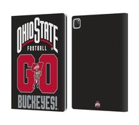 Head Case Designs Officially Licensed Ohio State University Go Buckeyes Football Graphics Leather Wallet Case Compatible With Apple iPad Pro 12.9 2020/2021/2022