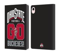 Head Case Designs Officially Licensed Ohio State University Go Buckeyes Football Graphics Leather Wallet Case Compatible With Apple iPad mini (2021/2024)