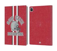 Head Case Designs Officially Licensed Ohio State University Helmet Football Graphics Leather Wallet Case Compatible With Apple iPad Pro 12.9 2020/2021/2022