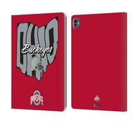 Head Case Designs Officially Licensed Ohio State University Map Football Graphics Leather Wallet Case Compatible With Apple iPad Pro 13 M4 2024
