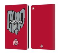 Head Case Designs Officially Licensed Ohio State University Map Football Graphics Leather Wallet Case Compatible With Apple iPad Air 2 (2014)