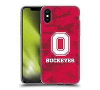 Head Case Designs Officially Licensed Ohio State University Red Camou Logo Soft Gel Case [Military Grade Protection] Compatible With Apple iPhone X/iPhone XS