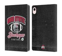 Head Case Designs Officially Licensed Ohio State University Vintage Football Graphics Leather Wallet Case Compatible With Apple iPad mini (2021/2024)